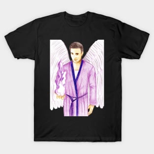 Archangel Zadkiel Keeper of the Violet Flame- Pink T-Shirt